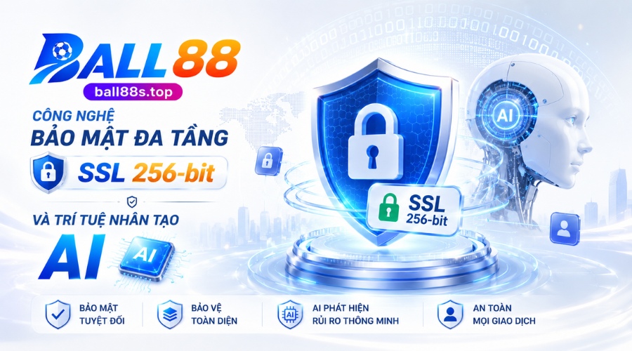 Công nghệ bảo mật đa tầng SSL 256-bit và trí tuệ nhân tạo AI