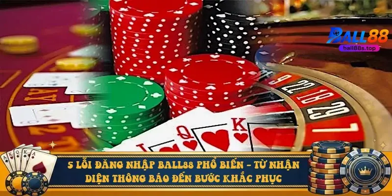 5 lỗi đăng nhập Ball88 phổ biến - từ nhận diện thông báo đến bước khắc phục